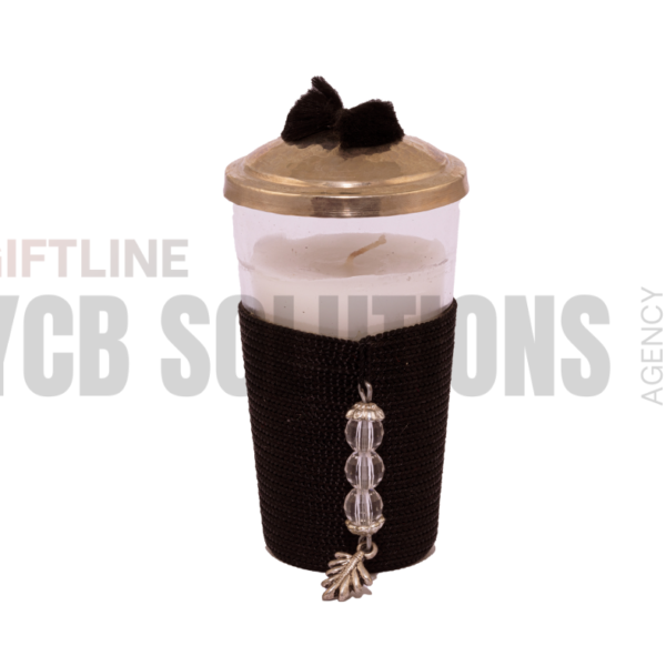 Bougie parfumée artisanale avec couvercle décoratif