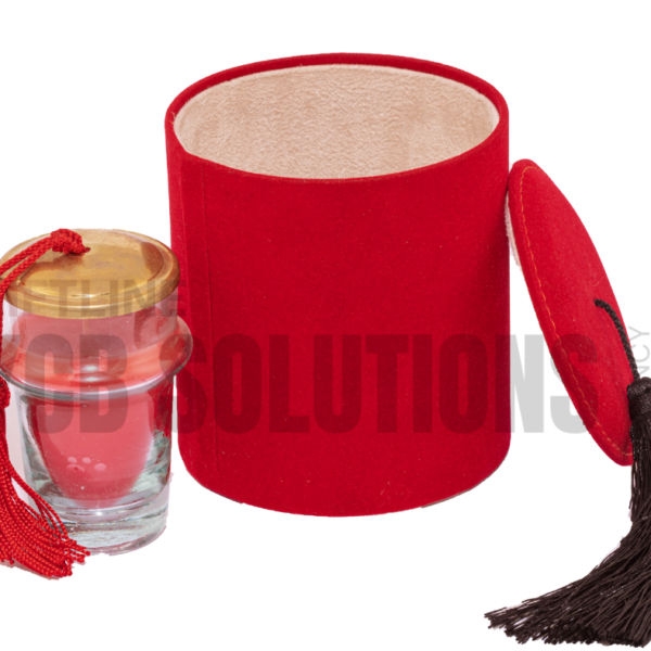 Coffret traditionnel en velours avec bougie et accessoires