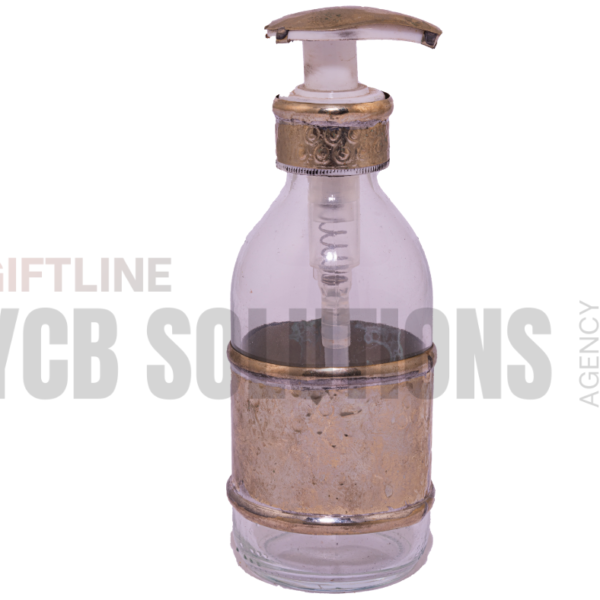 Distributeur de savon liquide décoratif en verre avec pompe vintage
