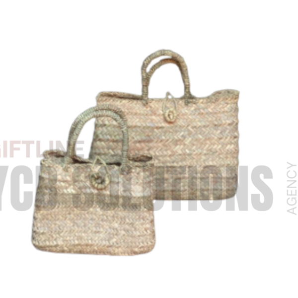 Panier artisanal en paille naturelle